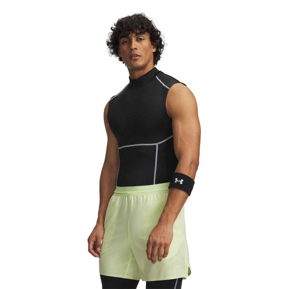 Under Armour Mens Fitted Sleeveless Base Layer Top / Black